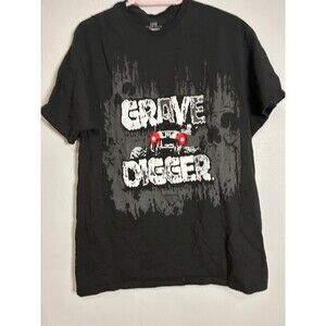 MONSTER JAM GRAVE DIGGER MONSTER TRUCK T SHIRT SZ LG BLACK